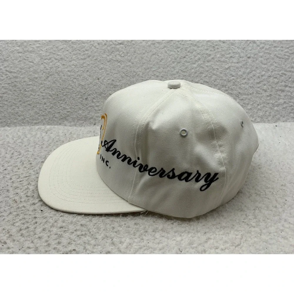 VTG‎ K-Products 50th Anniversary Blockhead Hat Snapback OSFM White Big Logo Rare